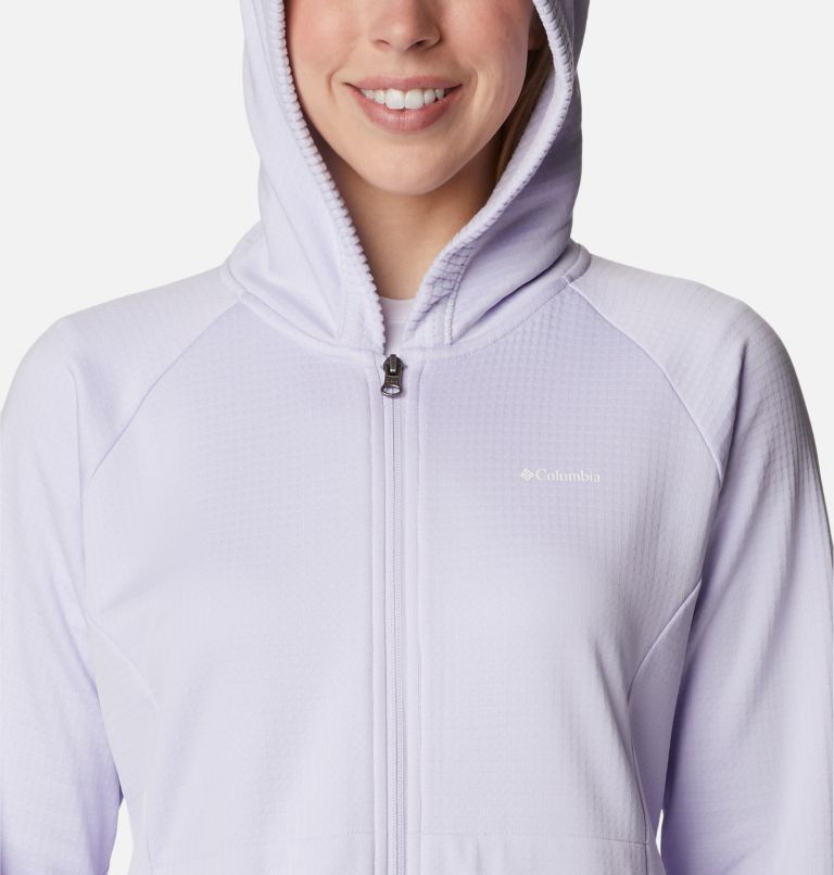 Women's Boundless Trek Grid Fleece, Color: Purple Tint Heather, image 4