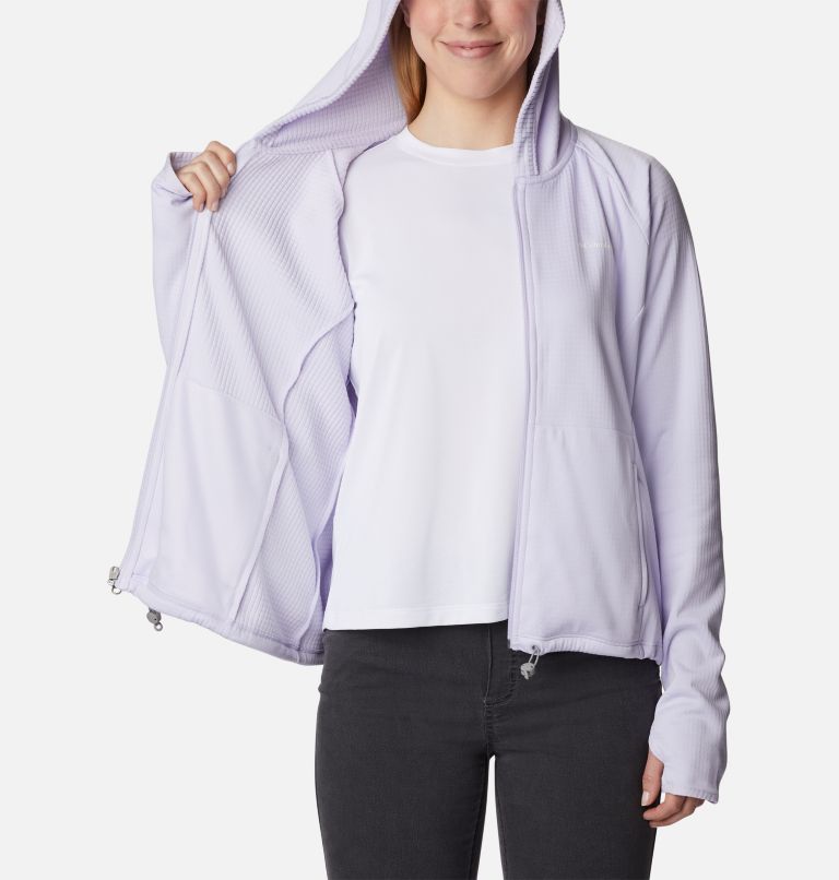 Thumbnail: Manteau en tissu polaire quadrillé Boundless Trek Femme, Color: Purple Tint Heather, image 5