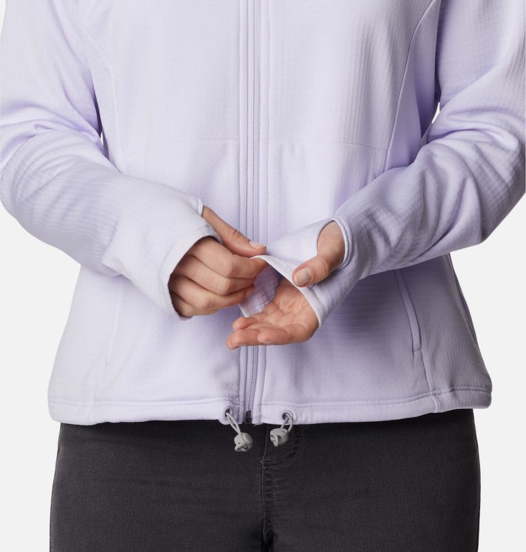 Women's Boundless Trek Grid Fleece, Color: Purple Tint Heather, image 7