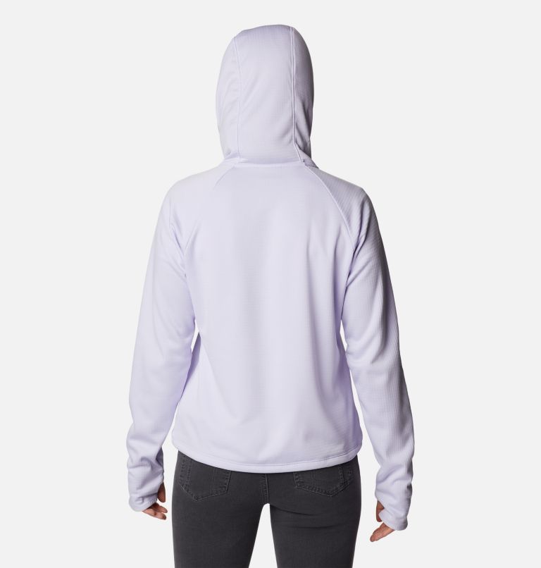 Women's Boundless Trek Grid Fleece, Color: Purple Tint Heather, image 2