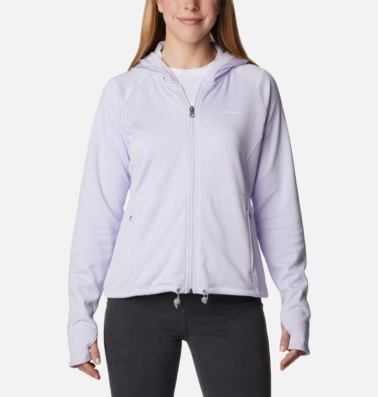 Thumbnail: Women's Boundless Trek Grid Fleece, Color: Purple Tint Heather, image 1