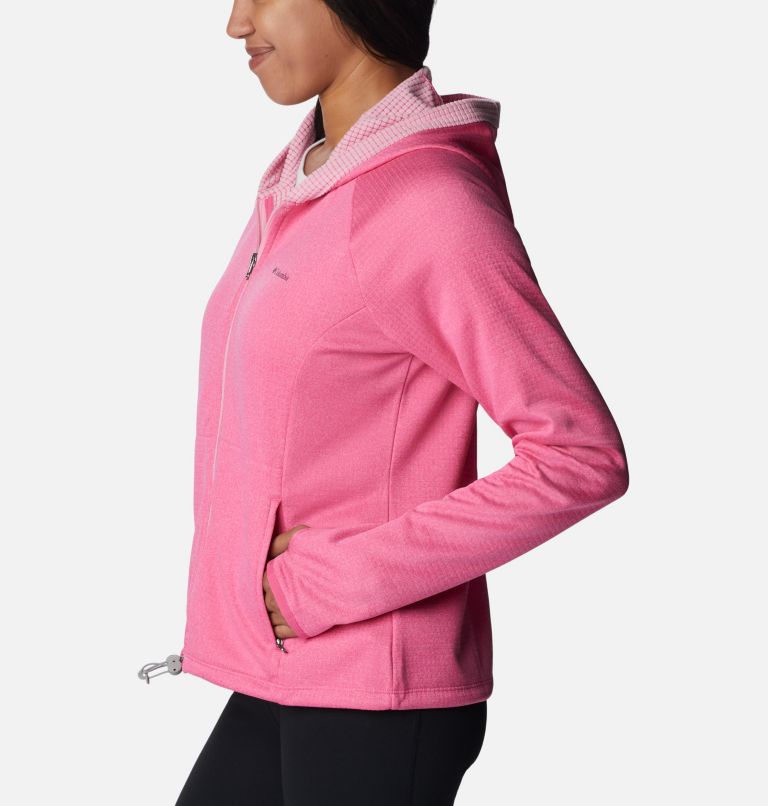 Boundless Trek Grid Fleece | 656 | XL, Color: Wild Geranium Heather, Wild Rose, image 3