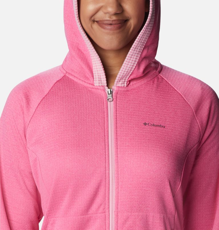 Boundless Trek Grid Fleece | 656 | XL, Color: Wild Geranium Heather, Wild Rose, image 4