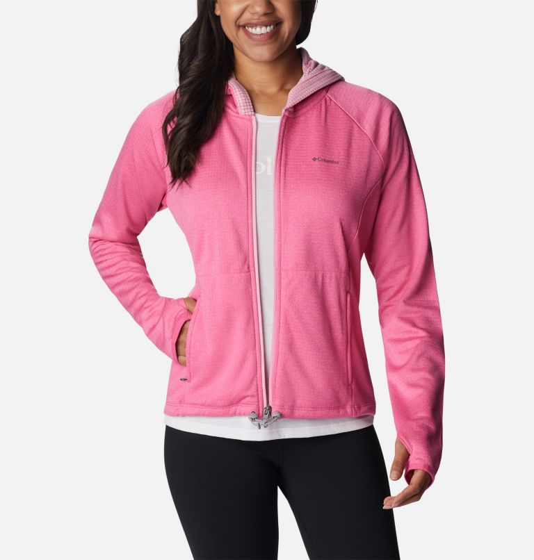 Boundless Trek Grid Fleece | 656 | XL, Color: Wild Geranium Heather, Wild Rose, image 8