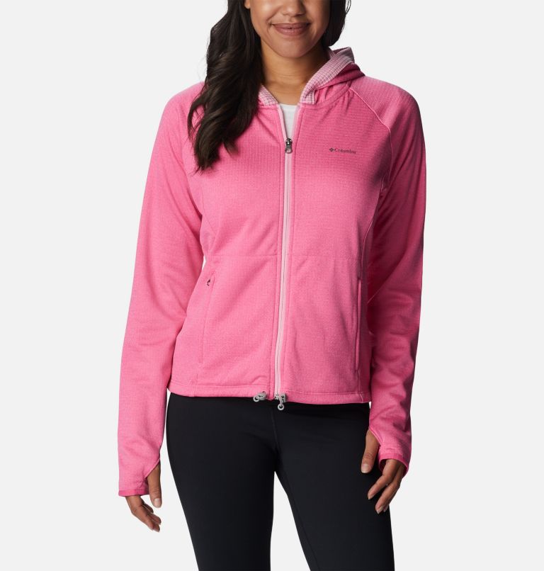 Boundless Trek Grid Fleece | 656 | XL, Color: Wild Geranium Heather, Wild Rose, image 1