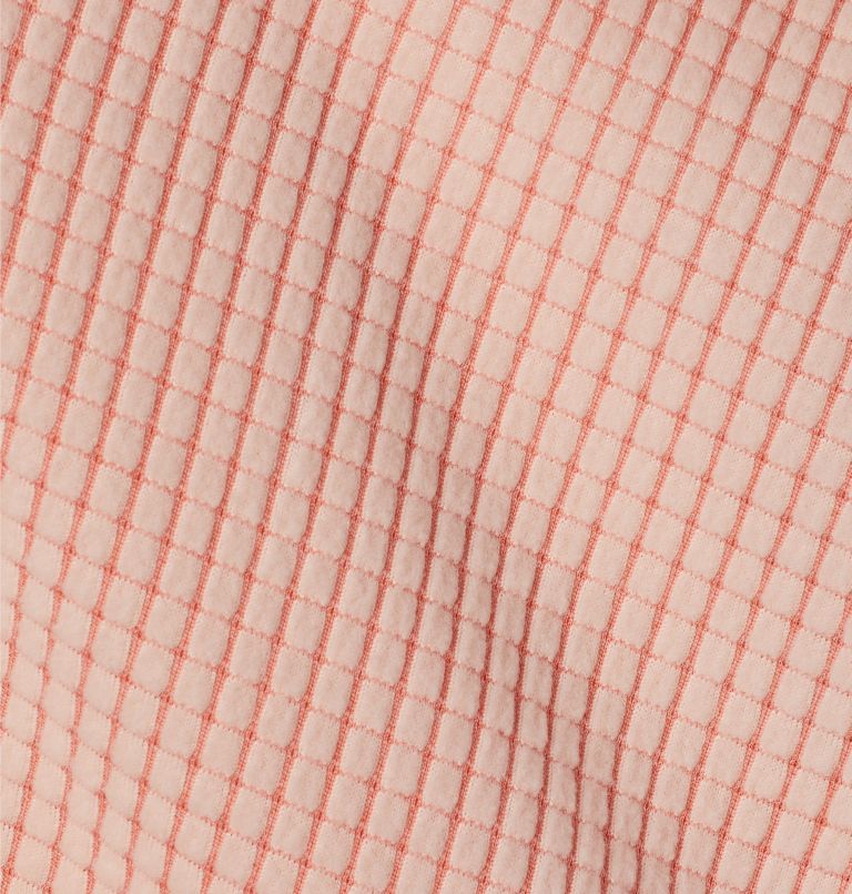 Women's Boundless Trek Grid Fleece, Color: Summer Peach Heather, Peach Blossom, image 6