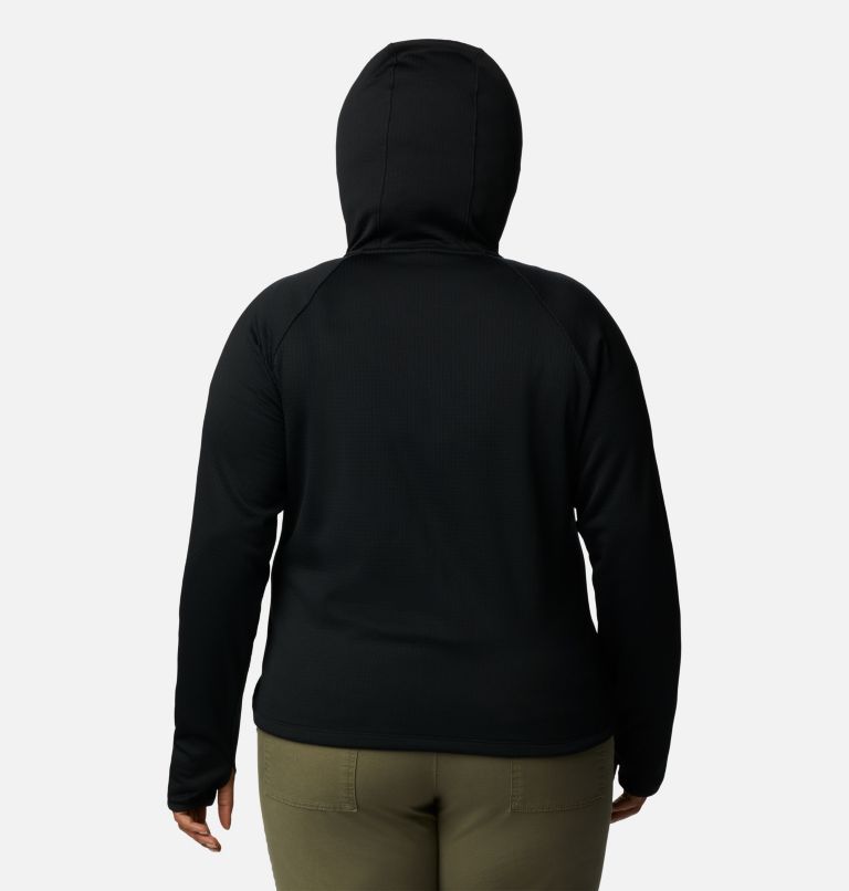 Women’s Boundless Trek Grid Fleece Jacket - Plus Size, Color: Black Heather, image 2