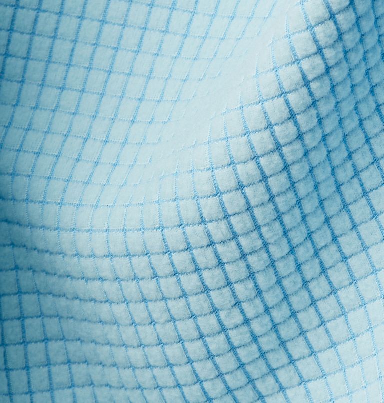 Thumbnail: Women’s Boundless Trek Grid Fleece - Plus Size, Color: Vista Blue Heather, Spring Blue, image 6