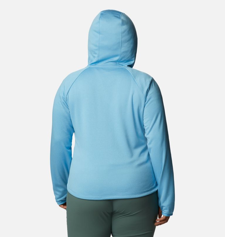 Women’s Boundless Trek Grid Fleece Jacket - Plus Size, Color: Vista Blue Heather, Spring Blue, image 2
