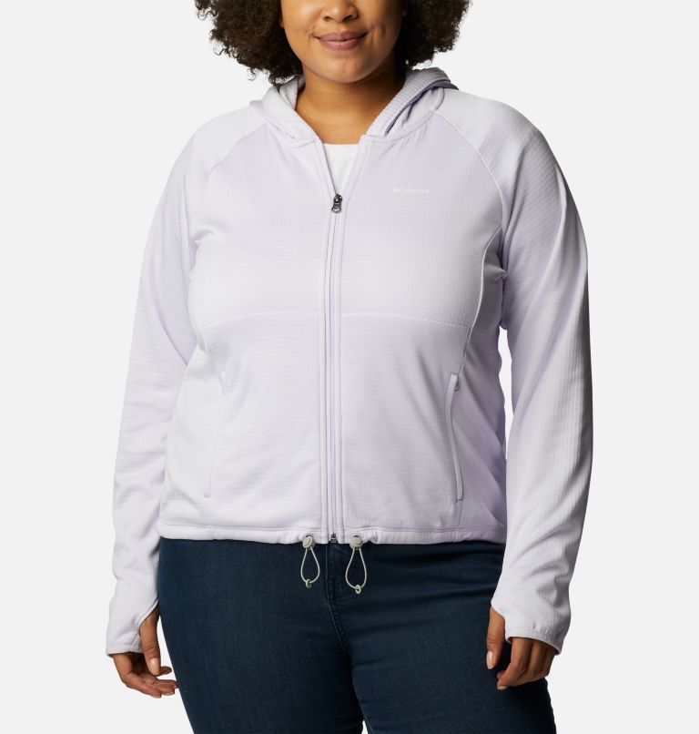 Women’s Boundless Trek Grid Fleece Jacket - Plus Size, Color: Purple Tint Heather, image 1