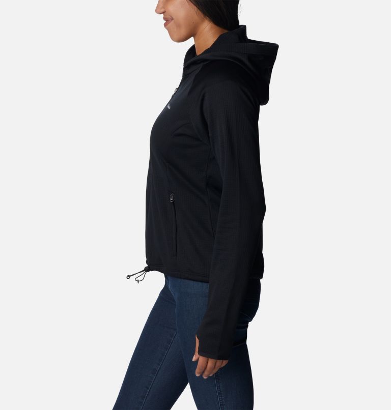 Women's Boundless Trek Grid Fleece Jacket, Color: Black Heather, image 3