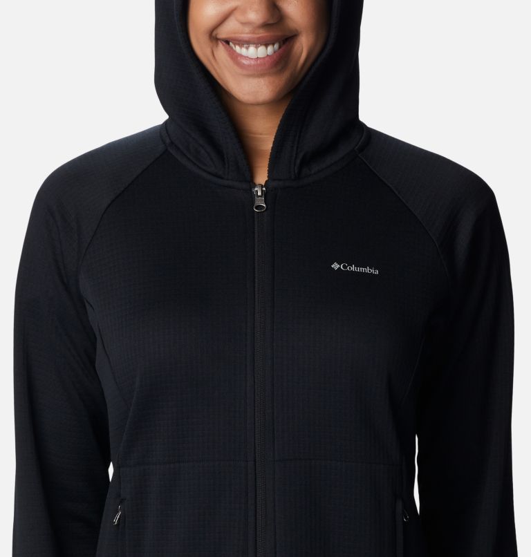 Women's Boundless Trek Grid Fleece Jacket, Color: Black Heather, image 4