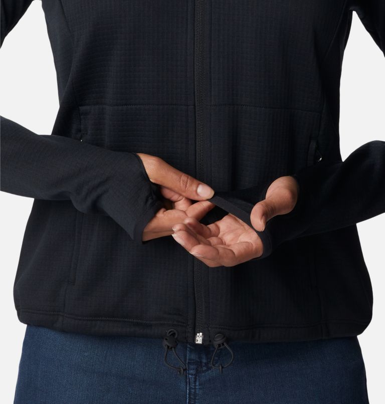 Women's Boundless Trek Grid Fleece Jacket, Color: Black Heather, image 7