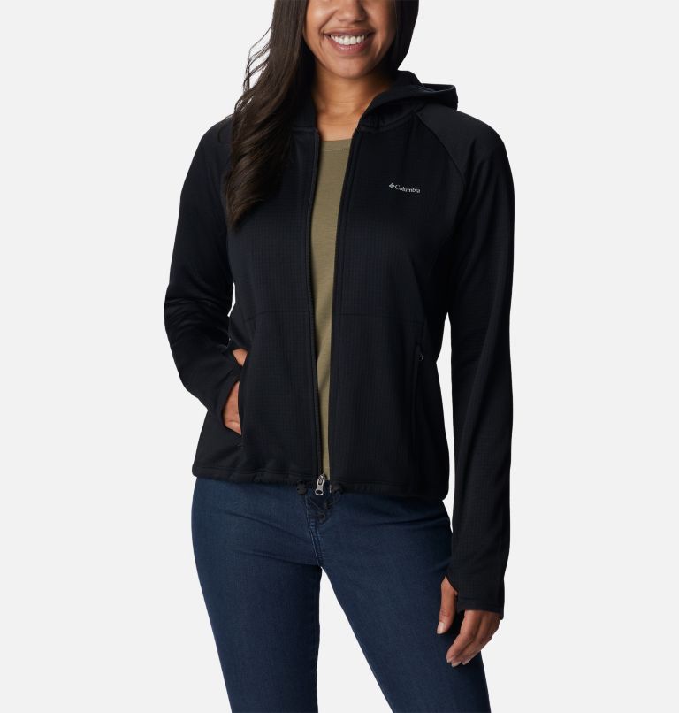 Thumbnail: Boundless Trek Grid Fleece-Jacke für Frauen, Color: Black Heather, image 8