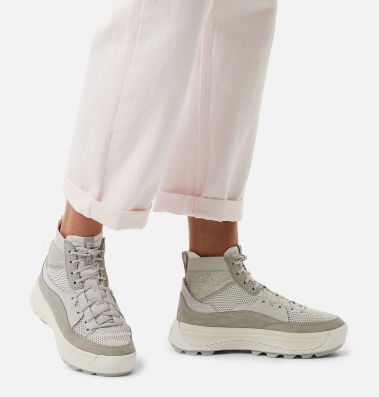 Women's ONA 503 Knit Mid Sneaker, Color: Moonstone, Dove, image 7