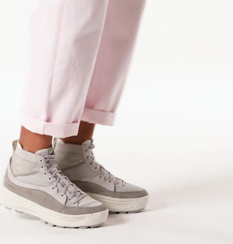 Women's ONA 503 Knit Mid Sneaker, Color: Moonstone, Dove