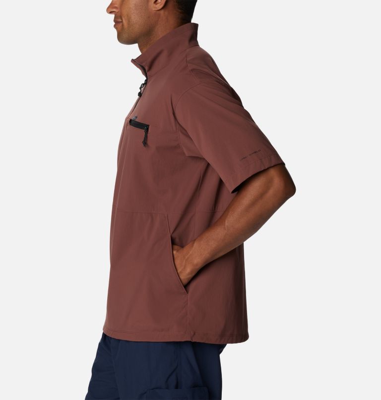 Thumbnail: Men's Canyon Gate Woven Short Sleeve Shirt, Color: Light Raisin, image 3