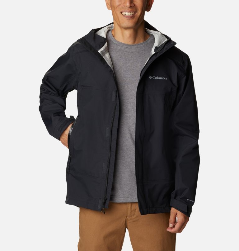 Men's Discovery Point Rain Shell Jacket, Color: Black, image 9
