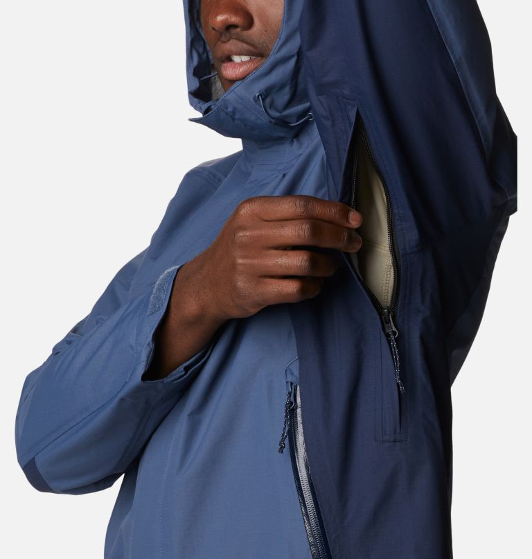 Men's Discovery Point Rain Shell Jacket, Color: Dark Mountain, Collegiate Navy, image 8