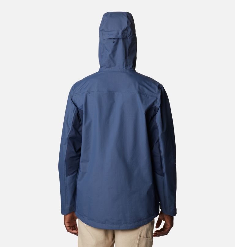 Thumbnail: Men's Discovery Point Rain Shell Jacket, Color: Dark Mountain, Collegiate Navy, image 2