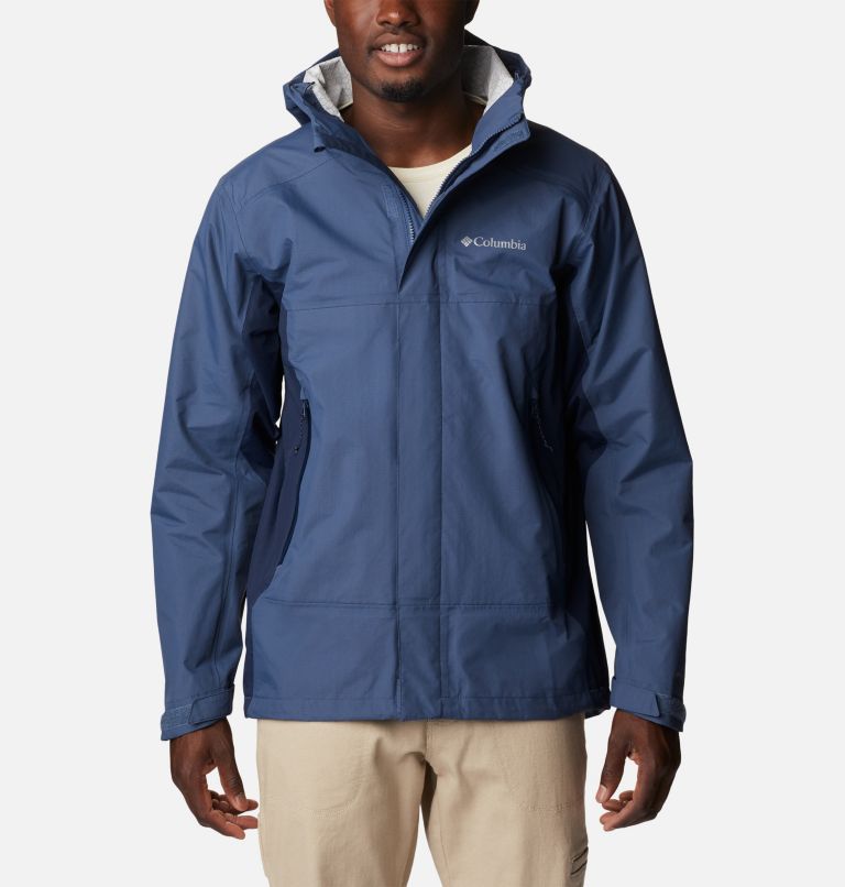 Thumbnail: Men's Discovery Point Rain Shell Jacket, Color: Dark Mountain, Collegiate Navy, image 1