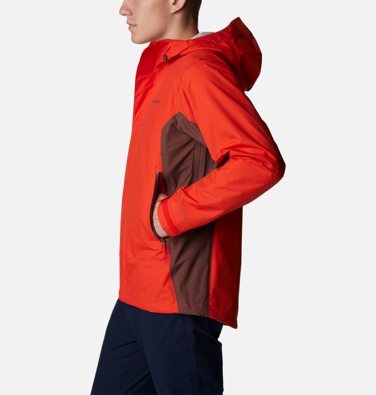 Thumbnail: Men's Discovery Point Rain Shell Jacket, Color: Spicy, Light Raisin, image 3