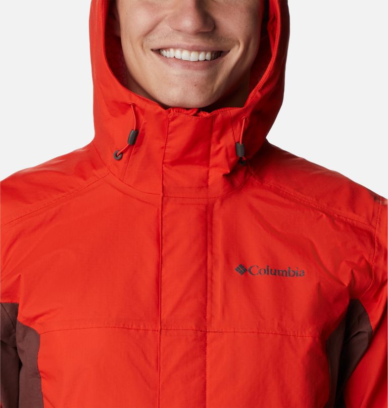 Men's Discovery Point Rain Shell Jacket, Color: Spicy, Light Raisin, image 4