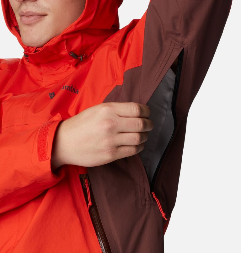 Thumbnail: Men's Discovery Point Rain Shell Jacket, Color: Spicy, Light Raisin, image 7