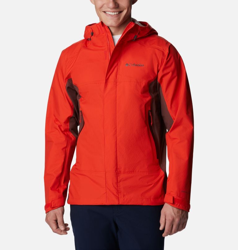 Thumbnail: Men's Discovery Point Rain Shell Jacket, Color: Spicy, Light Raisin, image 1