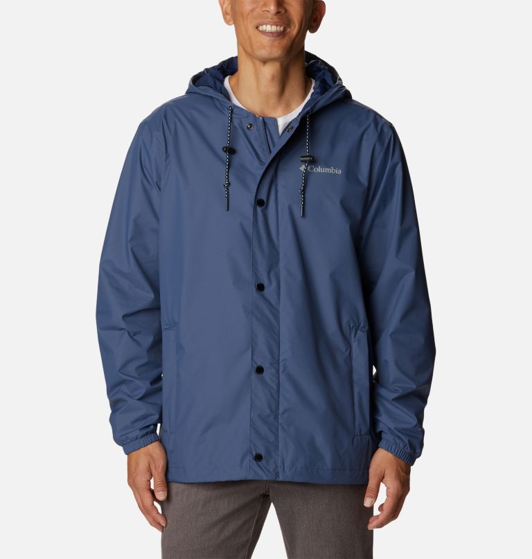 Thumbnail: Men's Cedar Cliff Rain Jacket - Tall, Color: Dark Mountain, image 1