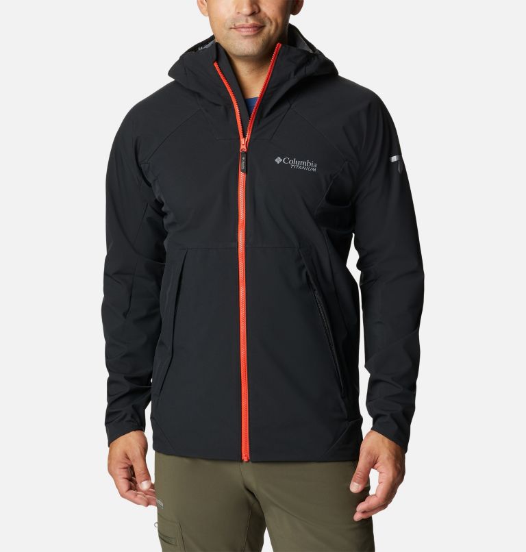 Thumbnail: Men's Platinum Peak Softshell Jacket, Color: Black, image 1