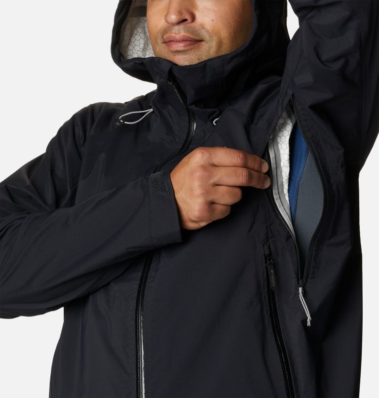 Chaqueta Impermeable Negra Hombre