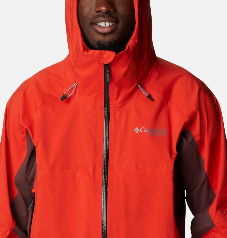 Men's Mazama Trail Waterproof Jacket, Color: Spicy, Black, Light Raisin, image 4