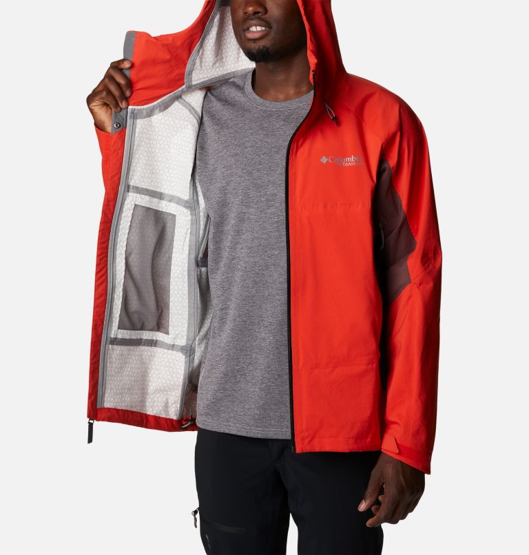 Thumbnail: Men's Mazama Trail Waterproof Jacket, Color: Spicy, Black, Light Raisin, image 5