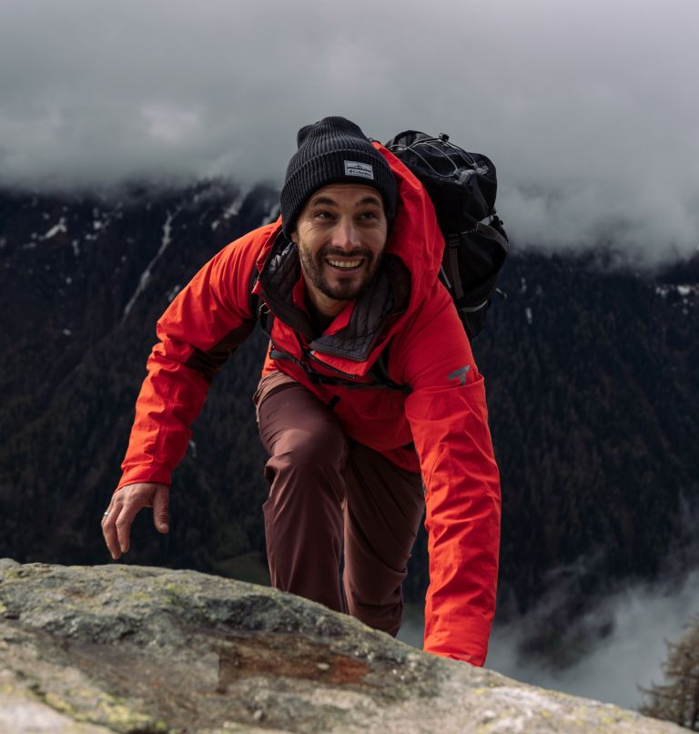 Men's Mazama Trail Waterproof Jacket, Color: Spicy, Black, Light Raisin, image 13