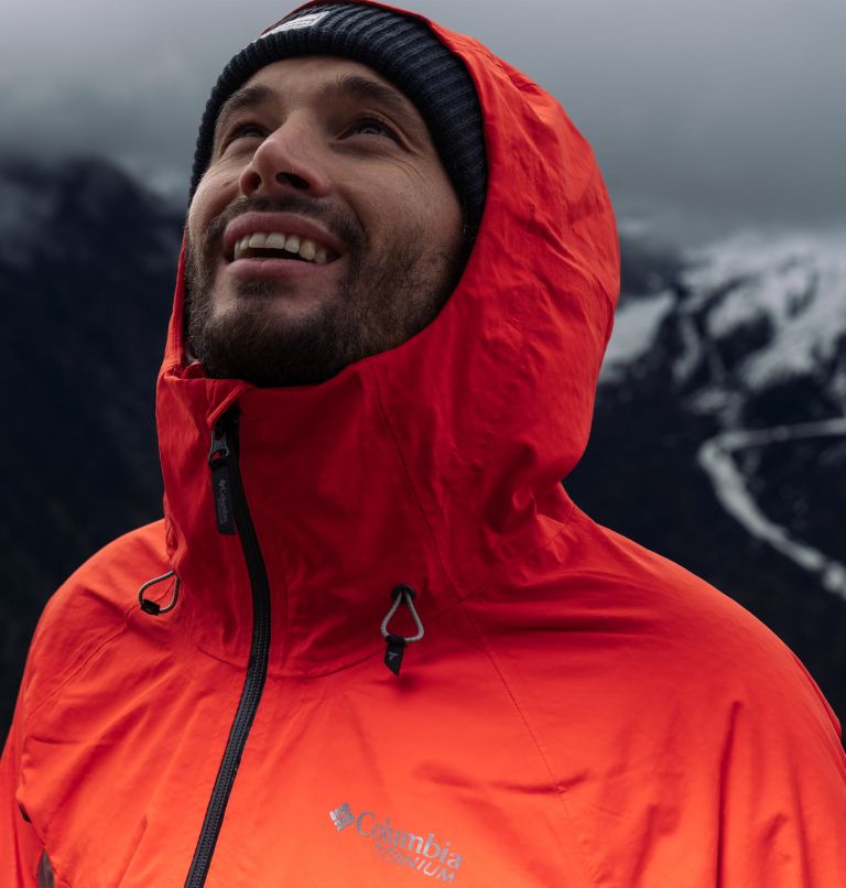 Chaqueta impermeable Columbia Mazama Trail Shell Naranja Hombre