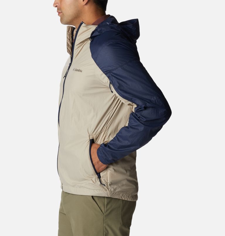 Thumbnail: Coupe-vent Loop Trail Homme, Color: Ancient Fossil, Collegiate Navy, image 3