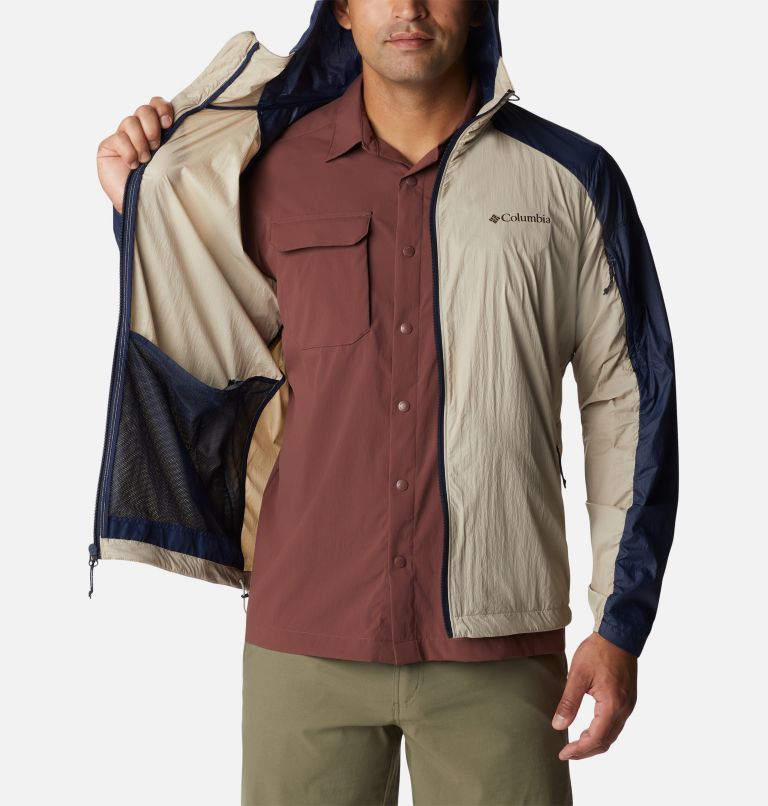 Thumbnail: Coupe-vent Loop Trail Homme, Color: Ancient Fossil, Collegiate Navy, image 5