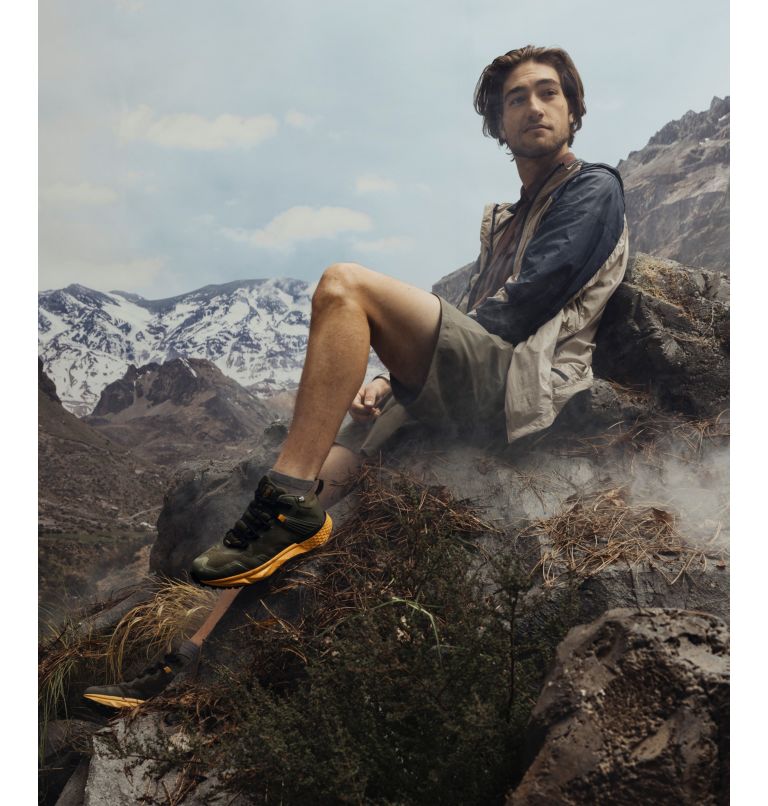 Thumbnail: Coupe-vent Loop Trail Homme, Color: Ancient Fossil, Collegiate Navy, image 11