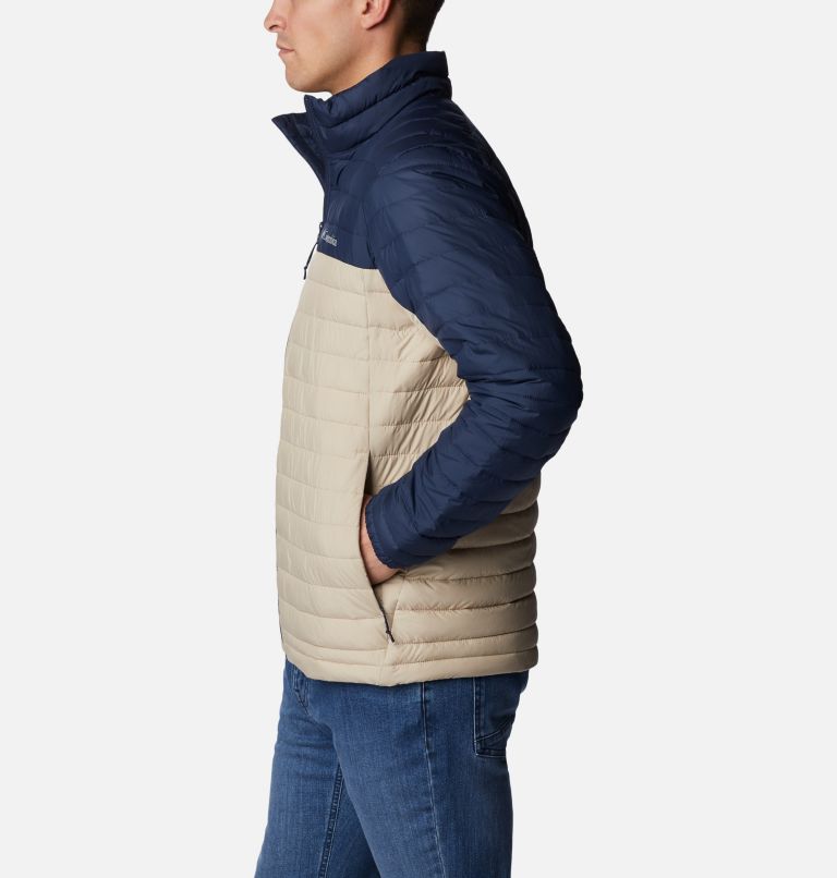 Thumbnail: Men's Silver Falls Jacket, Color: Ancient Fossil, Collegiate Navy, image 3