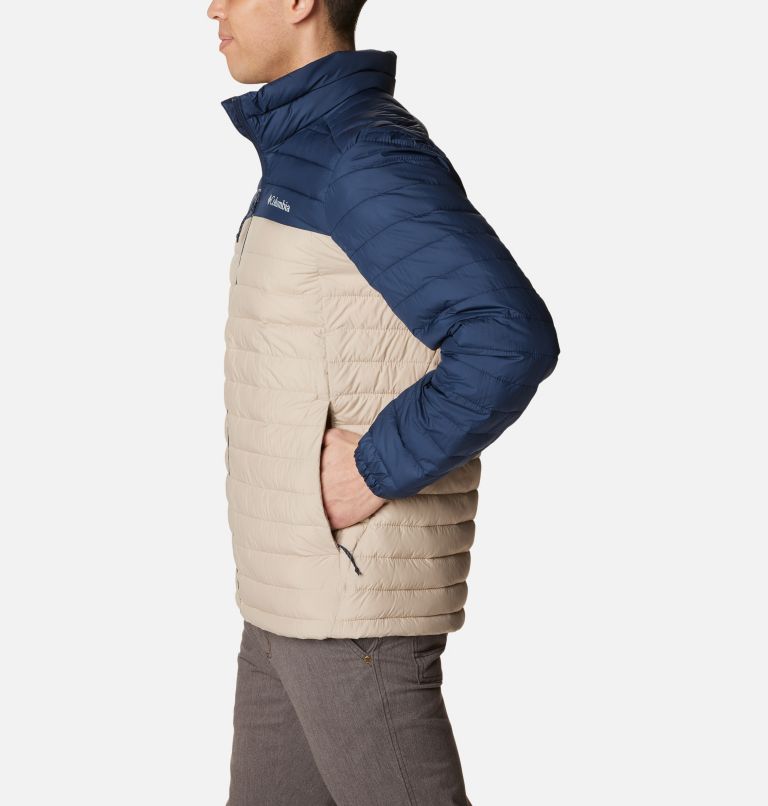 Silver Falls Jacket | 271 | S, Color: Ancient Fossil, Collegiate Navy, image 3