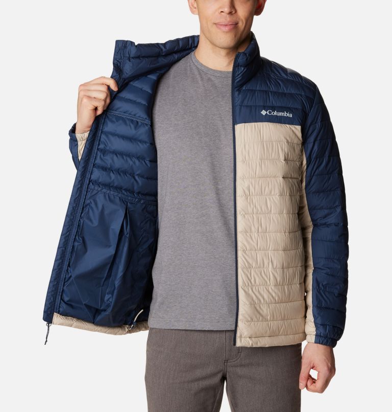 Silver Falls Jacket | 271 | S, Color: Ancient Fossil, Collegiate Navy, image 5