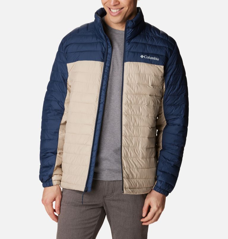 Silver Falls Jacket | 271 | S, Color: Ancient Fossil, Collegiate Navy, image 8