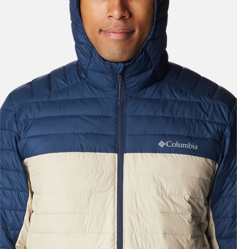 Thumbnail: Men's Silver Falls Hooded Jacket, Color: Ancient Fossil, Collegiate Navy, image 4