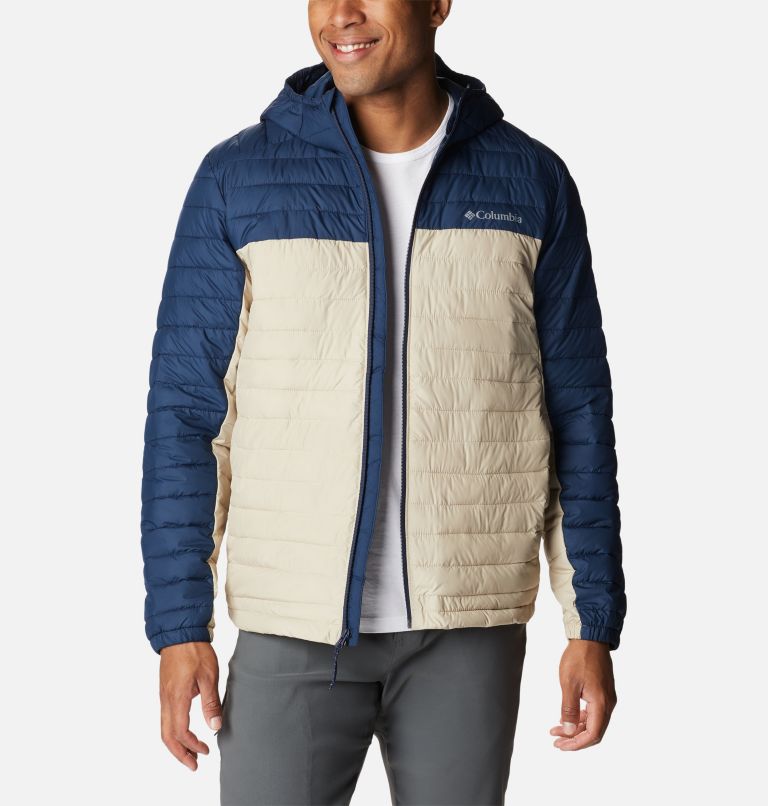 Thumbnail: Men's Silver Falls Hooded Jacket, Color: Ancient Fossil, Collegiate Navy, image 8