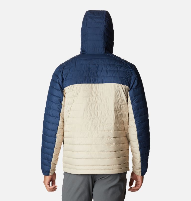 Men's Silver Falls Hooded Jacket, Color: Ancient Fossil, Collegiate Navy, image 2