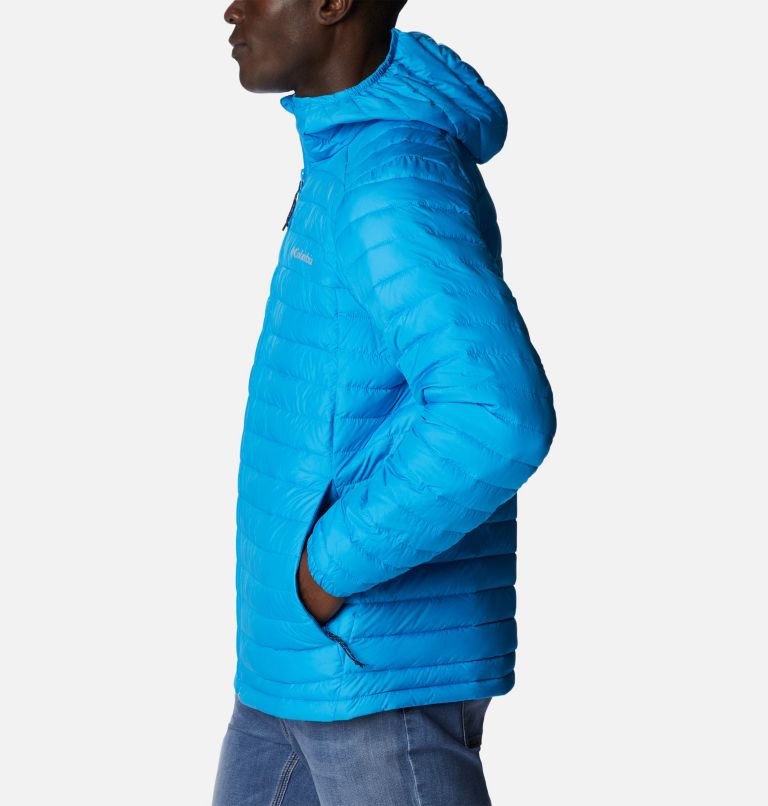 Men's Silver Falls Hooded Jacket, Color: Compass Blue, image 3