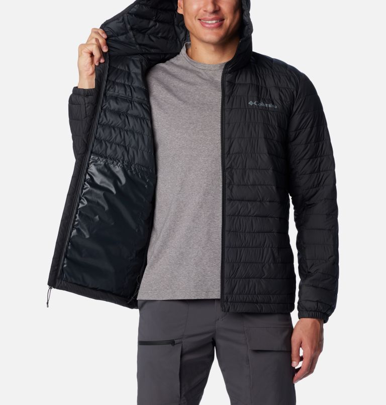 Men's Silver Falls Hooded Insulated Jacket, Color: Black, image 5