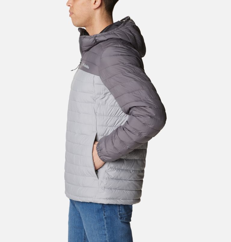 Thumbnail: Men's Silver Falls Hooded Insulated Jacket, Color: Columbia Grey, City Grey, image 3