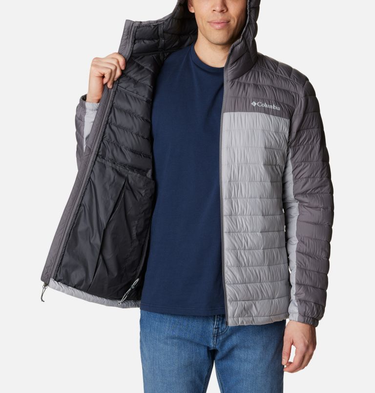 Men's Silver Falls Hooded Insulated Jacket, Color: Columbia Grey, City Grey, image 5